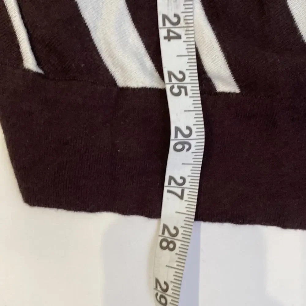 Chico’s Suki Side Tie Pullover Sweater Stripes 3/4 Sleeve Hem Tie EUC Sz XL - Picture 10 of 13